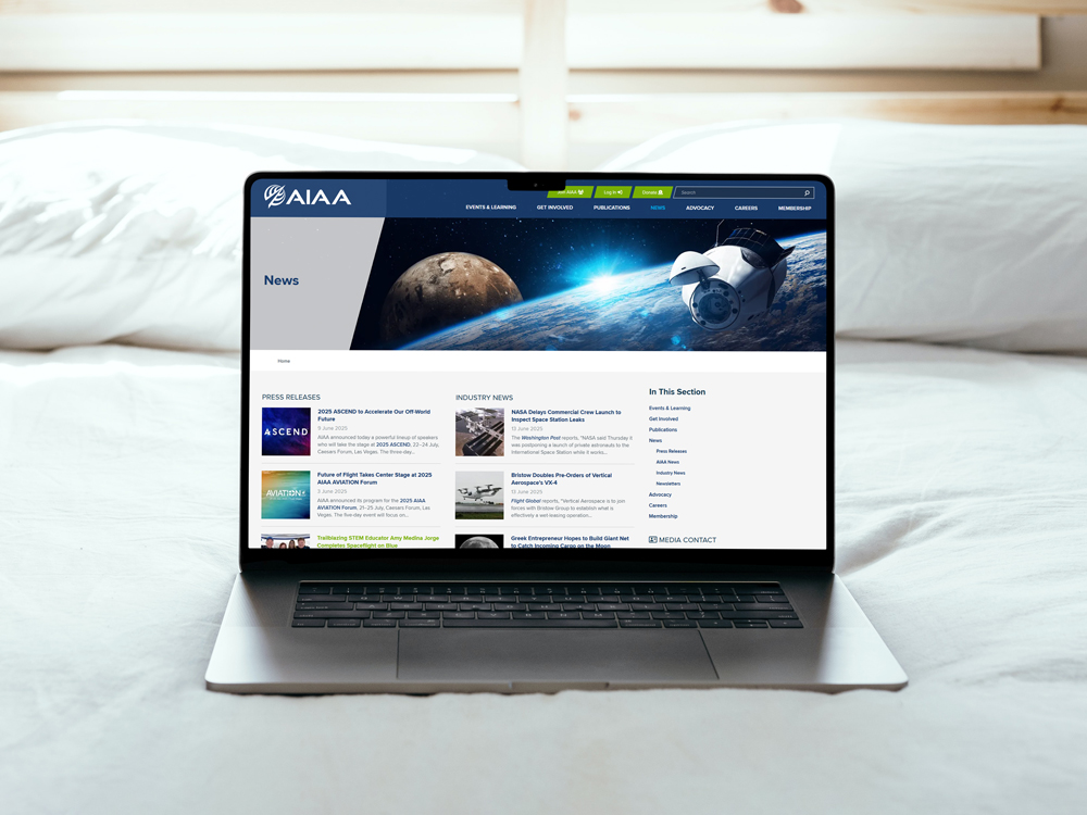 AIAA WordPress Project Laptop