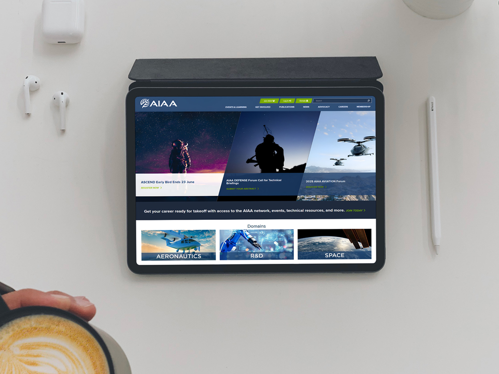 AIAA WordPress Project Tablet