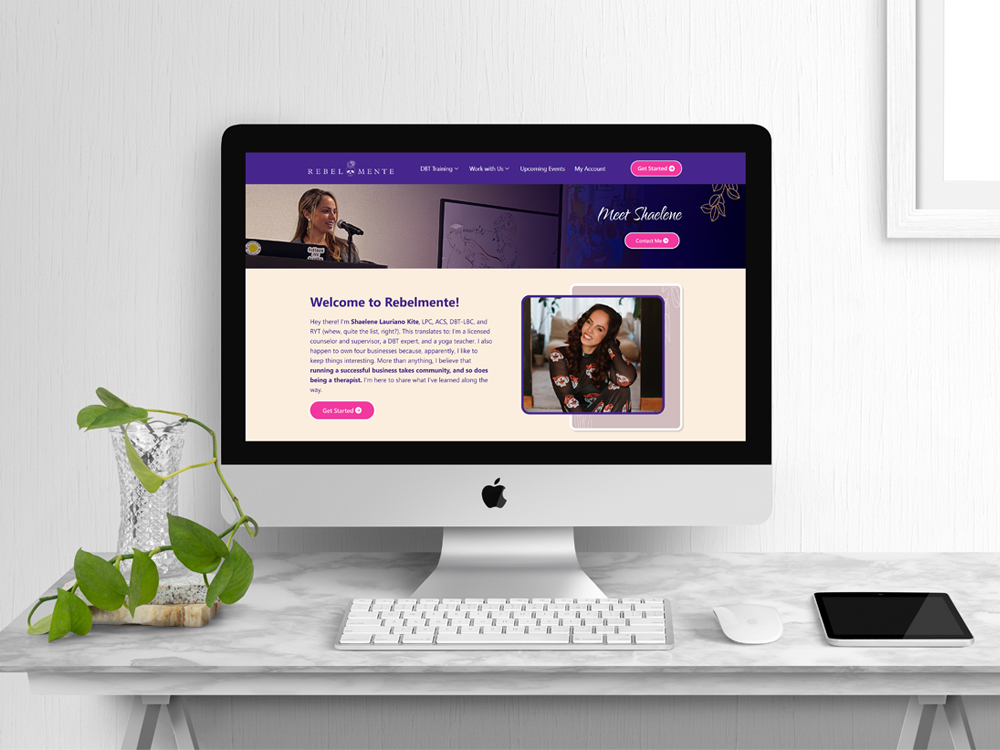 Rebel-Mente WordPress Project Desktop